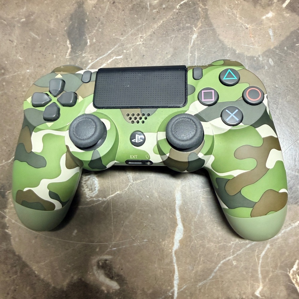 Sony DualShock 4 PS4 Controller Green Camo Wireless CUH-ZCT2U Gaming